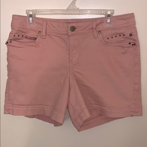 Dusty Rose Studded Shorts